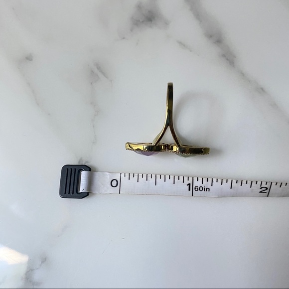 Melanie Auld Lavender Jade & Chalcedony pave ring - Picture 3 of 3